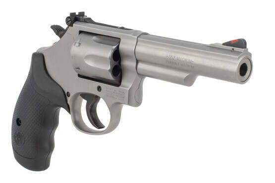 Smith & Wesson 66 357 Mag 6 Round Revolver features a stainless steel K-Frame